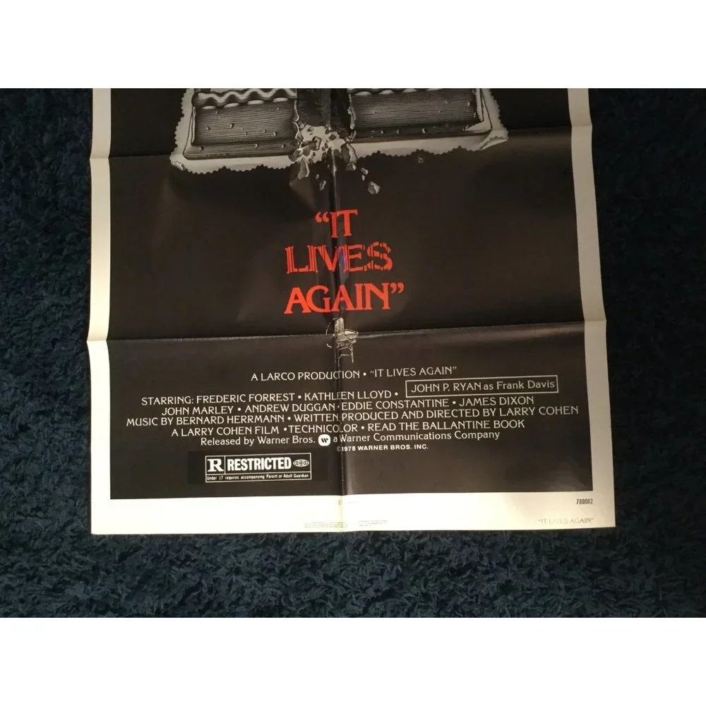 It Lives Again 1978 horror movie Poster Large Lobby Theatre Canada - Picture 3 of 4